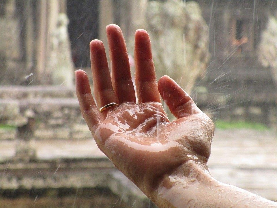 Hand, Rain, Zen, Ring, Commitment, Cambodia, Happy